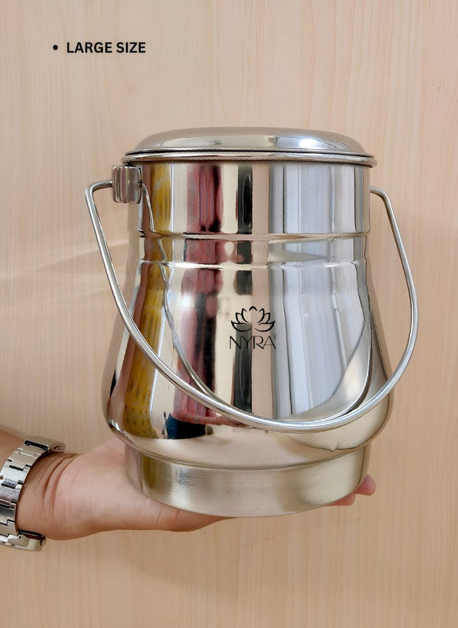 Nyra Kitchenware Stainless Steel Magnetic Milk Pitcher - 2L - Image 4